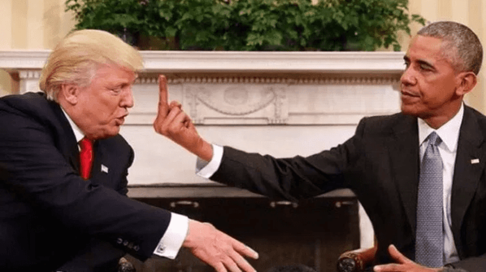 Trump a Obama uprostřed photoshopové bitvy